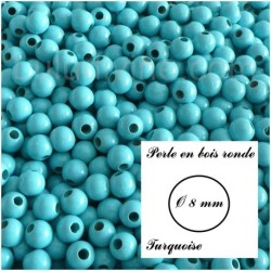 Perle en bois ronde Ø 8 mm