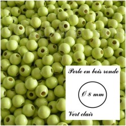 Perle en bois ronde Ø 8 mm