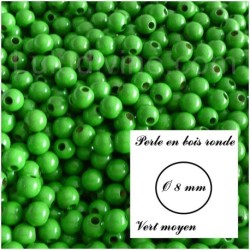 Perle en bois ronde Ø 8 mm