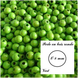 Perle en bois ronde Ø 8 mm
