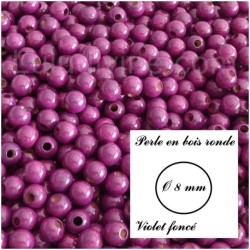Perle en bois ronde Ø 8 mm