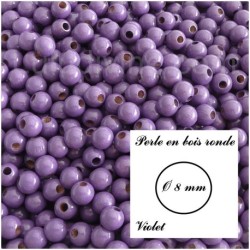 Perle en bois ronde Ø 8 mm