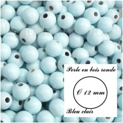 Perle en bois ronde Ø 12 mm