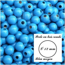 Perle en bois ronde Ø 12 mm