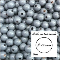 Perle en bois ronde Ø 12 mm