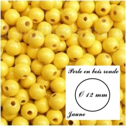 Perle en bois ronde Ø 12 mm