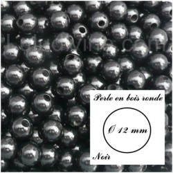 Perle en bois ronde Ø 12 mm