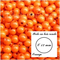 Perle en bois ronde Ø 12 mm