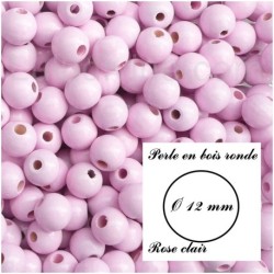 Perle en bois ronde Ø 12 mm