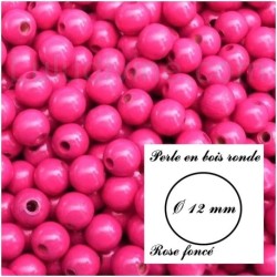 Perle en bois ronde Ø 12 mm
