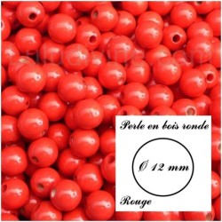 Perle en bois ronde Ø 12 mm