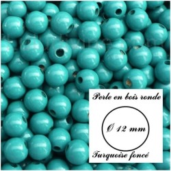 Perle en bois ronde Ø 12 mm