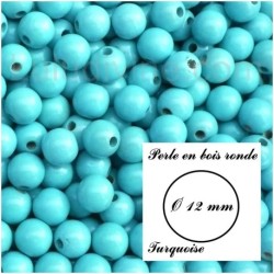 Perle en bois ronde Ø 12 mm