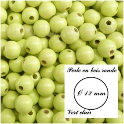 Perle en bois ronde Ø 12 mm