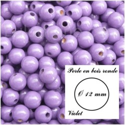 Perle en bois ronde Ø 12 mm