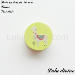 Perle en bois Lama