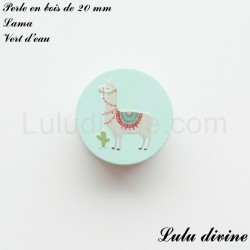 Perle en bois Lama 2