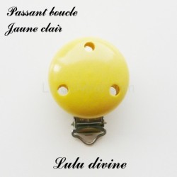 Pince / Clip en bois, attache tétine, passant uni 35 mm