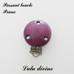 Pince / Clip en bois, attache tétine, passant uni 35 mm