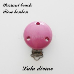 Pince / Clip en bois, attache tétine, passant uni 35 mm