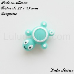 Perle en silicone Tortue