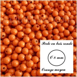 Perle en bois ronde Ø 8 mm