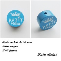 Perle en bois de 20 mm, Perle en bois, Petit prince