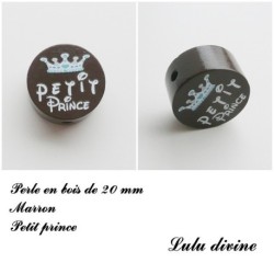 Perle en bois de 20 mm, Perle en bois, Petit prince