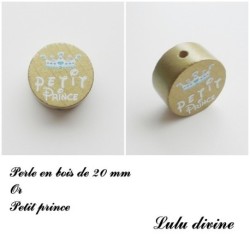 Perle en bois de 20 mm, Perle en bois, Petit prince