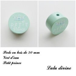Perle en bois de 20 mm, Perle en bois, Petit prince