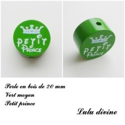 Perle en bois de 20 mm, Perle en bois, Petit prince